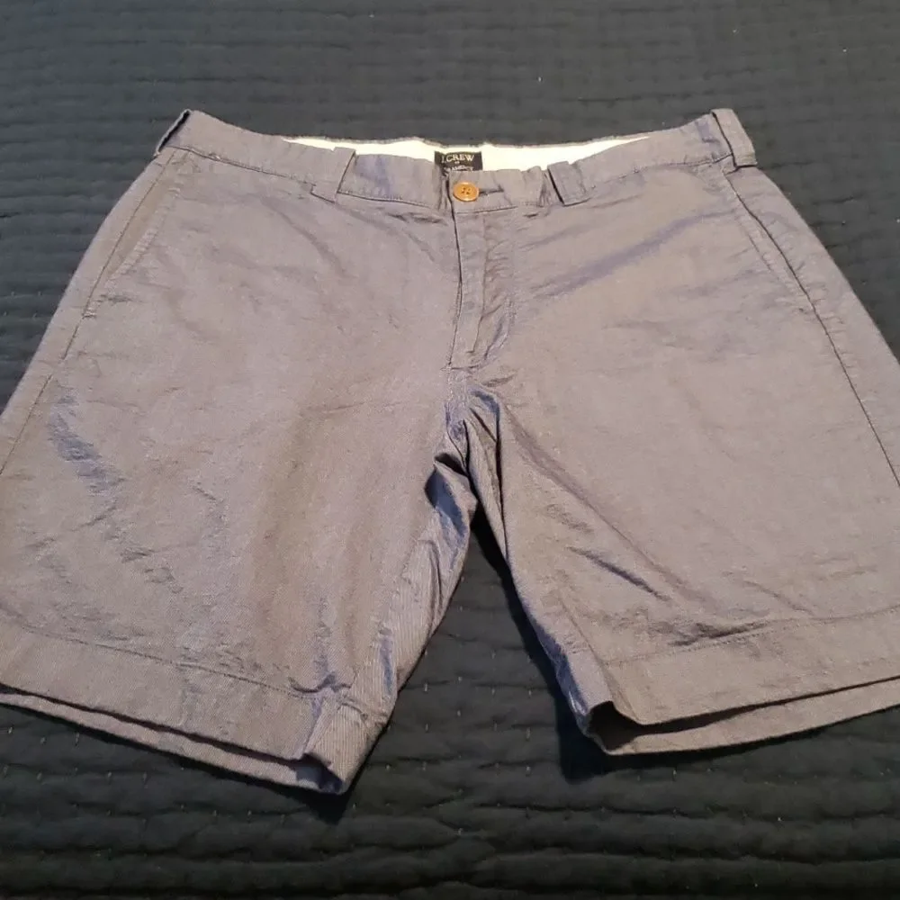 J. Crew Shorts Mens sz 33 All Cotton Chino Gramercy Blue Cotton